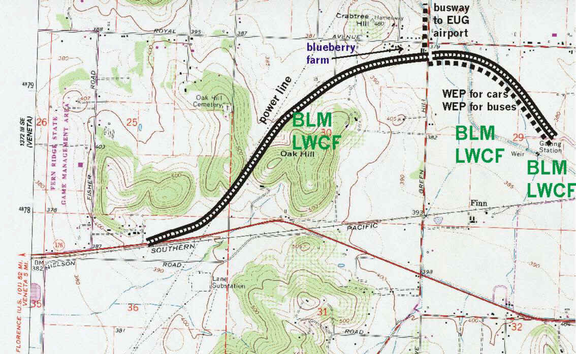 Map of where C&A alternative route would probably go